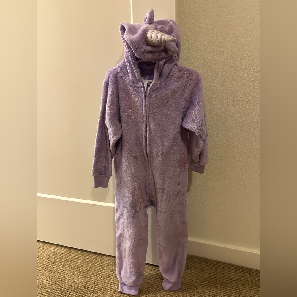The Children's Place Purple Unicorn Hooded Footie